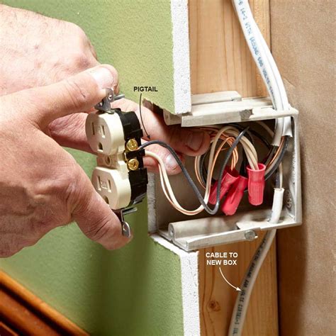 how to wire a wooden box with an electrical outlet|installing a new outlet box.